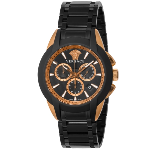 VERSACE VEM800418 Character Chrono Black Watch with 2 Year