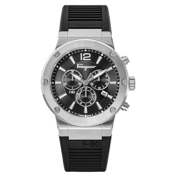 【早い者勝ち】【スピード発送】Salvatore Ferragamo FERRAGAMO SFEX00523 Men's 43mm Quartz Chronograph Watch with Metal