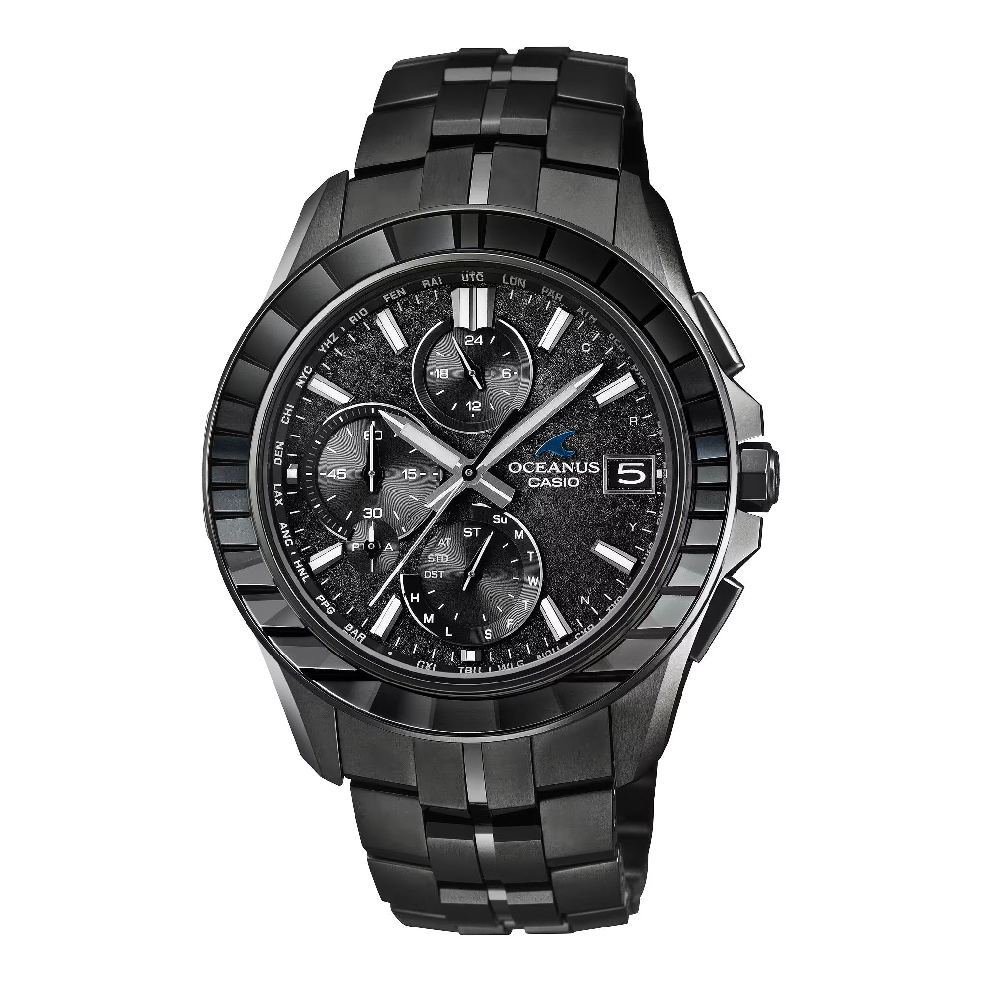 OCEANUS CASIO ブラック ステンレス時計 OCEANUS | CASIO