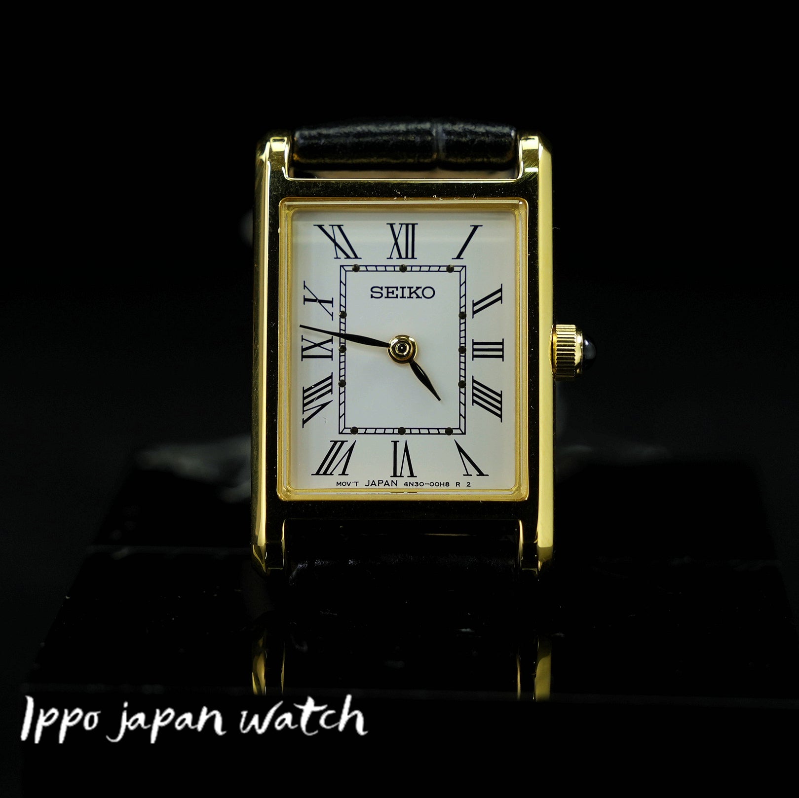 Seiko Damenuhr Watch SEIKO Damenuhr Mit Lederband Schwarz SWR054