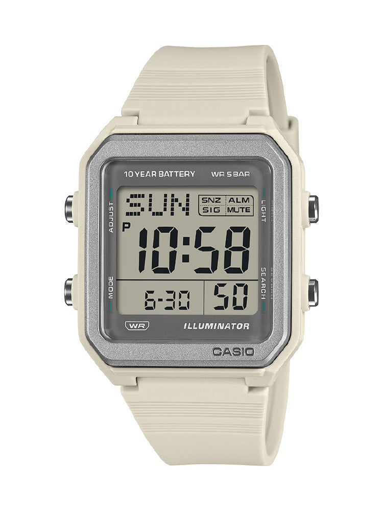 専用　CASIO Collectionアイボリー W-221H-8AJF 3本 CASIO W-221H-8AJF Ivory Digital Display Water Resistant L | IPPO