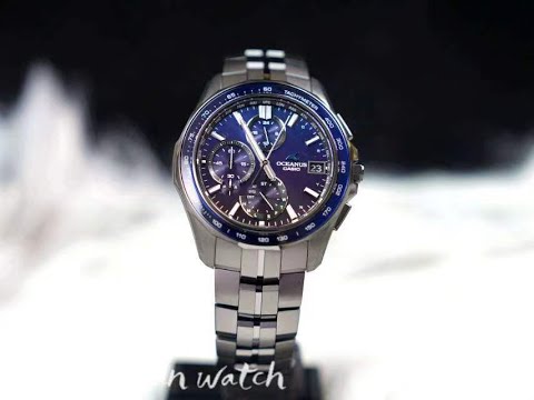 Casio Men's OCEANUS Manta Solar Radio Watch with Metal Band OCW