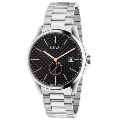 GUCCI YA126312 G Timeless Black Watch with 2 Year Warranty