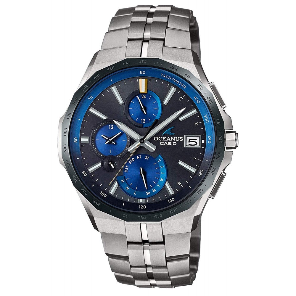 Casio Oceanus OCW-S5000E-1AJF Manta Slim Case Elegant Chrono Men`s Watch Japan - IPPO JAPAN WATCH 