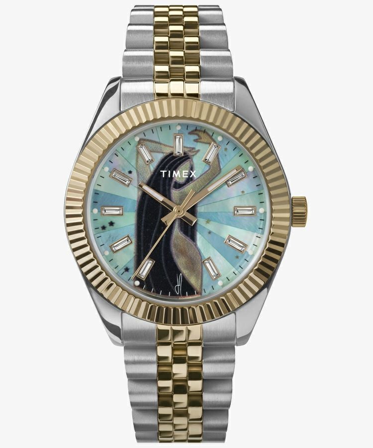 Timex TW2W63600 Watch - Jacquie Aiche Blue MOP Mosaic Dial