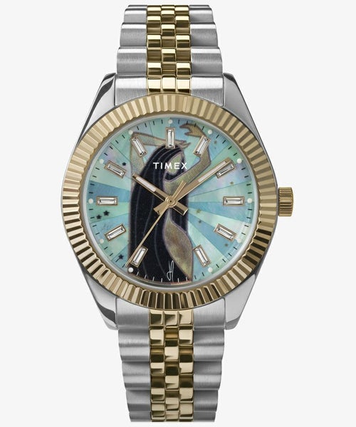 Timex TW2W63600 Watch - Jacquie Aiche Blue MOP Mosaic Dial (Image 2)