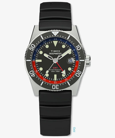 TIMEX Deep Water Leaf 200 TW2W75000 GMT 40mm Quartz Unisex Watch