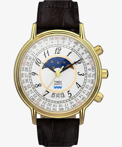 TIMEX 1990 Moonphase and Calendar Dial Reissue TW2Y99000 Quartz Unisex Watch