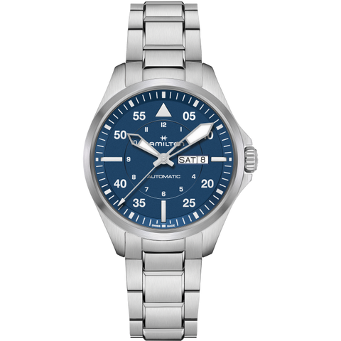 Hamilton H64635140 Watch - Khaki Aviation Pilot Day Date Auto