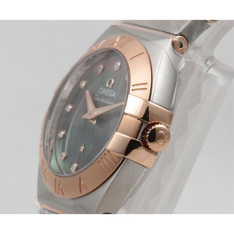 Omega Constellation Quartz Ladies' Watch with Metal Bracelet, Parallel Import, 5-Year Warranty. Model: 123.20.27.60.57.006.