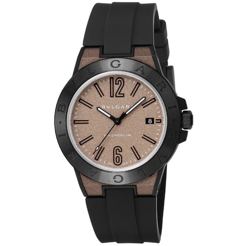 BVLGARI DG41C11SMCVD Watch - Diagono Magnesium Brown Imported Watch with 2-Year Warranty
