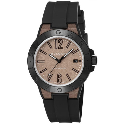 BVLGARI DG41C11SMCVD Watch - Diagono Magnesium Brown Imported Watch with 2-Year Warranty