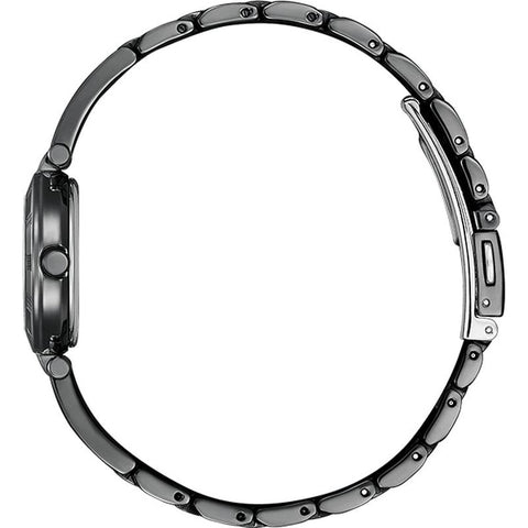 CITIZEN KP2-647-51 Watch - Watch Ladies Wicca Solar Tech Half Bangle All-Black Model (Image 2)