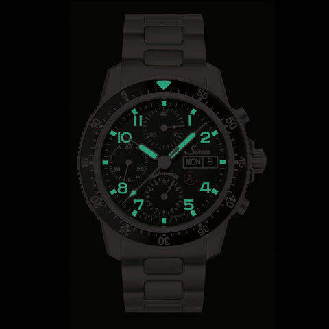 Sinn 103 Series 103.TI.AR Titanium Pilot Chronograph Watch with Classic Dial and Durability Features