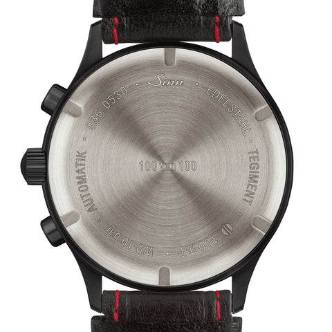 Sinn 936 Limited Edition Chronograph Watch - Bi-Compax Layout, Durable Black Hard Coating, 60-Minute Timer