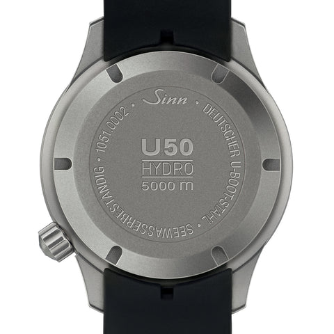 Sinn U50.HYDRO 41mm Dive Watch with 5000m Water Resistance and High Visibility Features