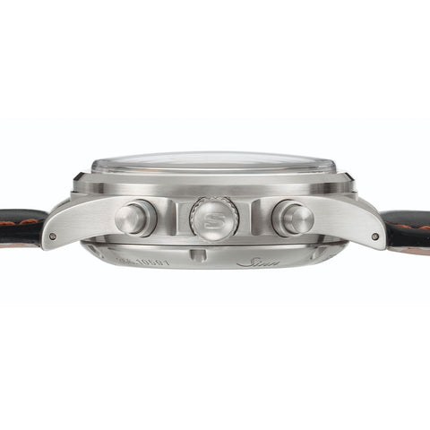Sinn FLIEGER 356.SA.FLIEGER Pilot Chronograph with Satin Finish and Box-Shaped Sapphire Crystal Watch