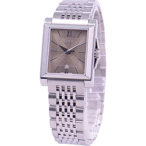 GUCCI Rectangle 2-Year Warranty Brown YA138504 [Parallel Import]