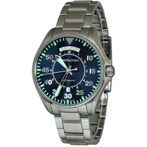 Hamilton H64615145 Watch - Khaki Aviation Pilot Day Date Auto (Image 6)