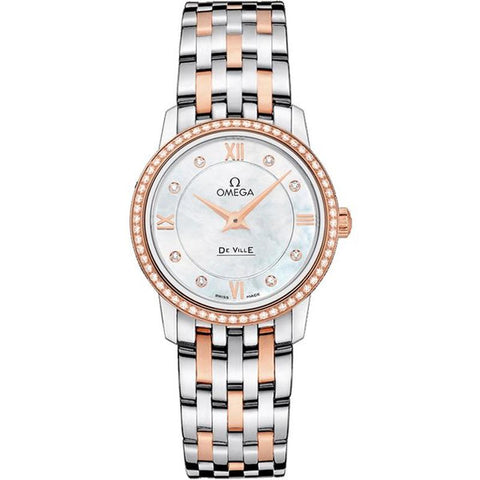 OMEGA 424.25.27.60.55.002 Watch - De Ville Prestige 5-Year Warranty White [Parallel Import]