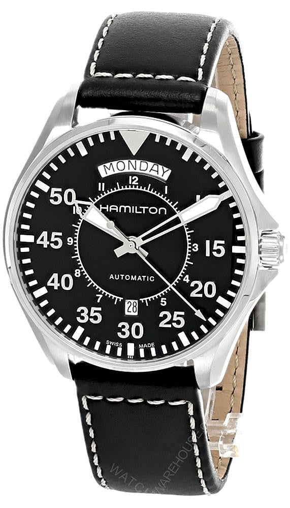 Hamilton H64615735 Watch - Khaki Aviation Pilot Day Date Auto (Image 8)