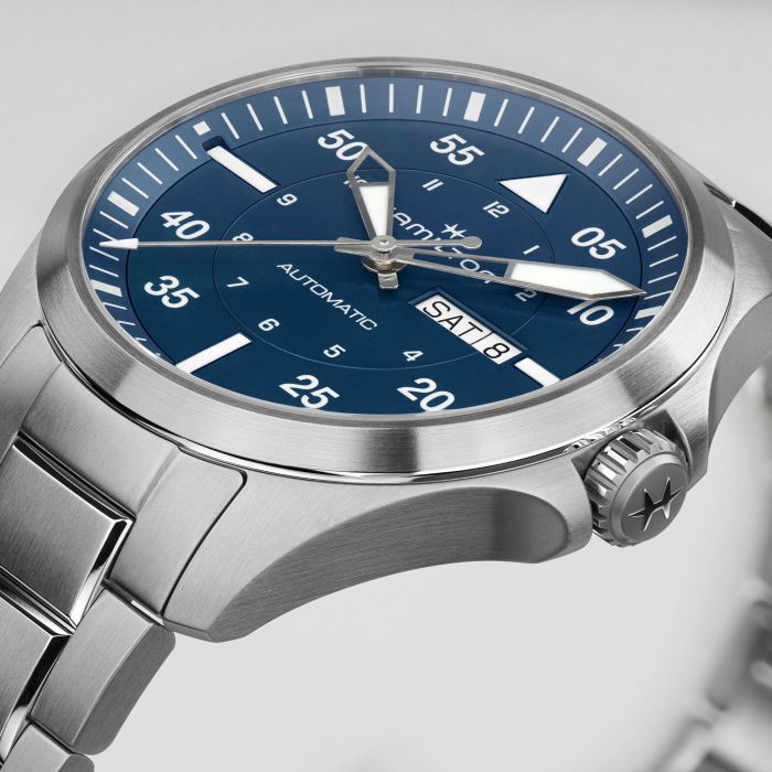 Hamilton H64635140 Watch - Khaki Aviation Pilot Day Date Auto (Image 5)