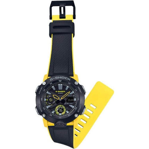 CASIO GA-2000-1A9JF Watch - Men's Carbon Core Guard Basic Series Black/Yellow (Image 2)
