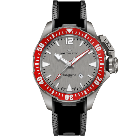 Hamilton H77805380 Watch - Khaki Navy Open Water Auto Titanium Auto