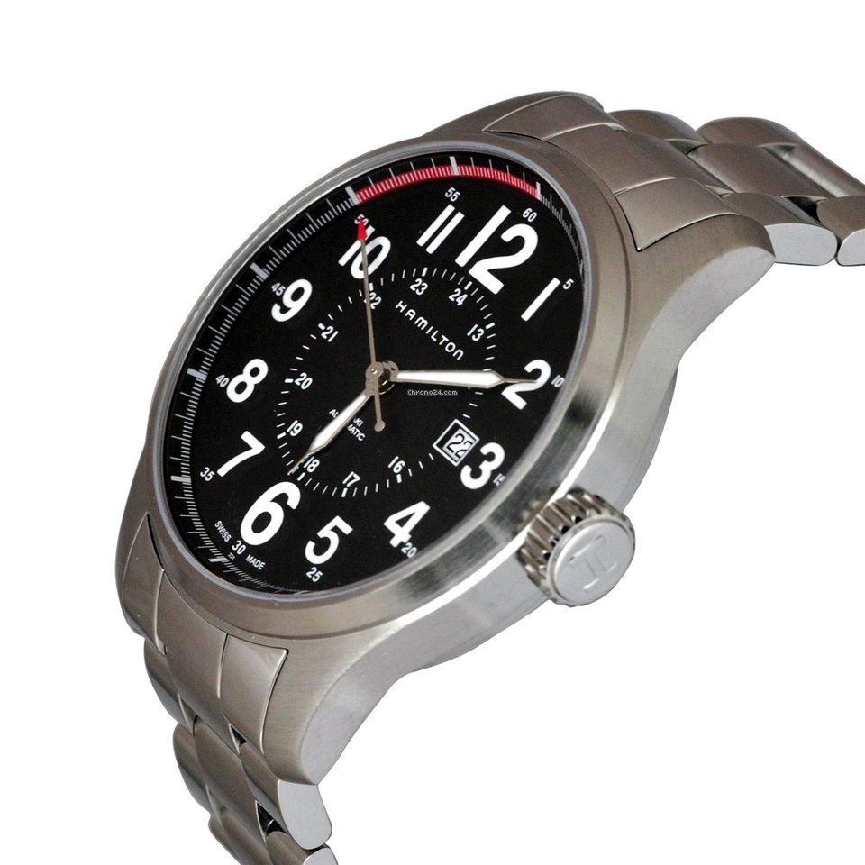 Hamilton H70615133 Watch - Khaki Field Khaki Officer Auto (Image 6)