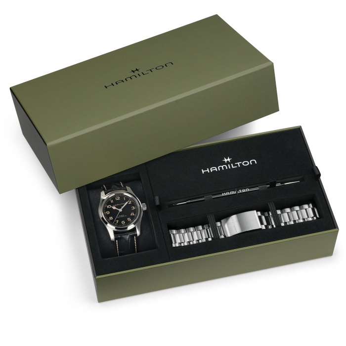 Hamilton H70605732 Watch - Khaki Field Murph 42mm Bracelet Bundle