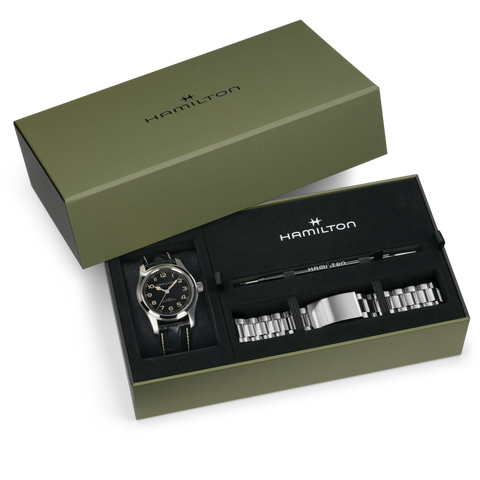 Hamilton H70605732 Watch - Khaki Field Murph 42mm Bracelet Bundle