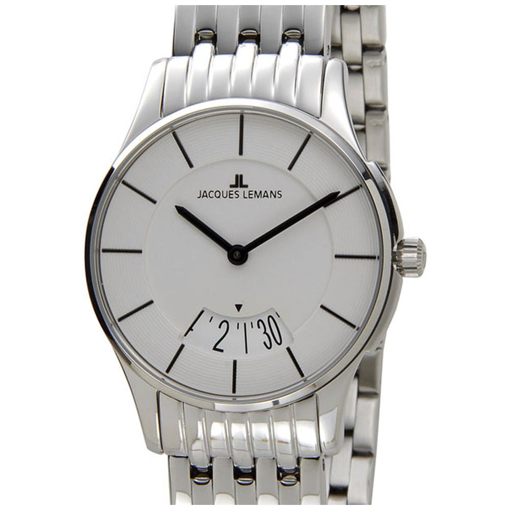 JACQUES LEMANS 1-1822B Watch - Kevin Costner Ambassador Model Stainless Steel Water Resistant Elegant Design