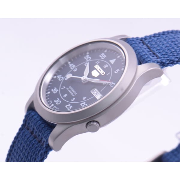 SEIKO SNK807K2 Watch - Men's EX SEIKO 5 Military Blue Dial Automatic Movement Water Resistant Watch (Image 2)
