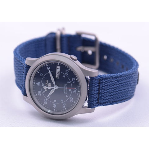 SEIKO SNK807K2 Watch - Men's EX SEIKO 5 Military Blue Dial Automatic Movement Water Resistant Watch (Image 3)