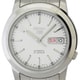 SEIKO SNKE49K1 Watch - Men's Seiko 5 Day-Date Stainless Steel Bracelet Watch - White
