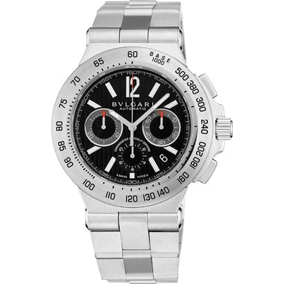 BVLGARI DP42BSSDCH Men's Diagono Professional Black Automatic Watch with Durable Stainless Steel, Water Resistance up to 300m, and Elegant Design for Every Occasion