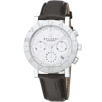 BVLGARI BB38WSLDCH Men's White Automatic Watch with 2 Year Warranty, Elegant Design, Swiss Movement, Water Resistant