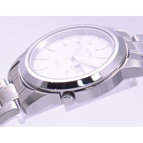 SEIKO SNKE49J1 Watch - Men's 5 Automatic Watch White Dial Stainless Steel Water Resistant Classic Design (Image 2)