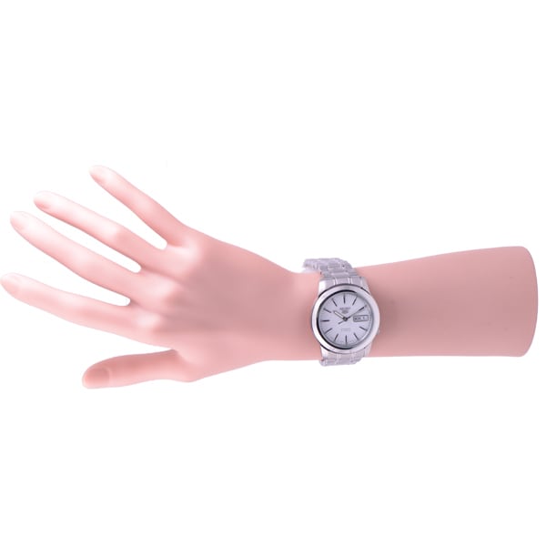 SEIKO SNKE49J1 Watch - Men's 5 Automatic Watch White Dial Stainless Steel Water Resistant Classic Design (Image 6)