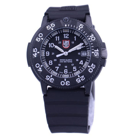 LUMINOX 3001 Watch - Original Navy Seal 3000 Series Water Resistant Swiss Quartz Military Watch with 2 Year Warranty