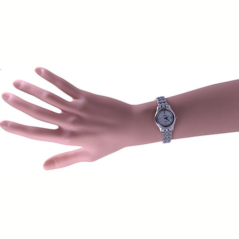 SEIKO SWCW023 Ladies EXCELINE Solar Radio Wave Watch with Eco Friendly Solar Power, Elegant Design, and Accurate Timekeeping