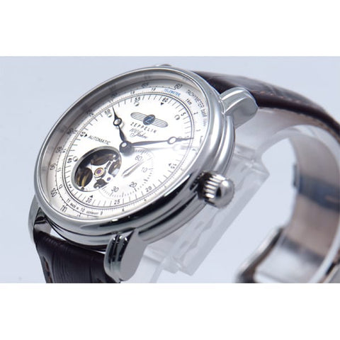 ZEPPELIN 91001 37R ABR Elegant Automatic Watch with Stainless Steel Case, Sapphire Crystal, Water Resistant Design for Daily Wear and Timeless Style