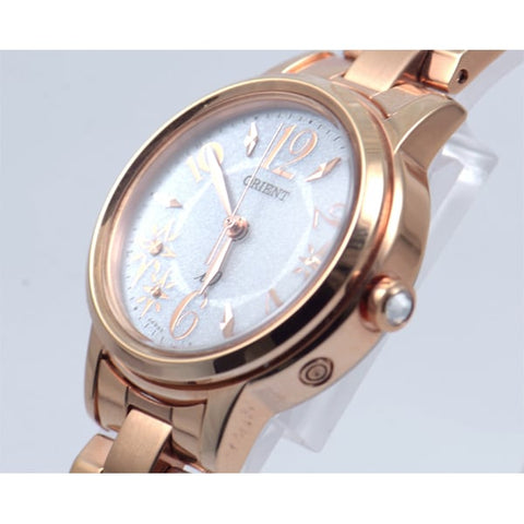 ORIENT WI0041SD Elegant Solar Powered Ladies Watch with Stunning Mother of Pearl Dial and Durable Stainless Steel Band