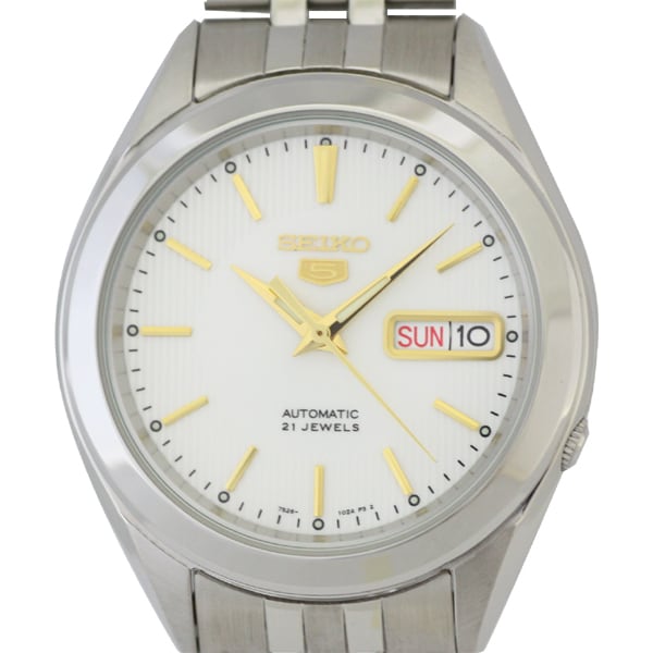 SEIKO SNKL17K1 Watch - Men's 5 Automatic Movement Black Dial Stainless Steel Bracelet Watch with Date Function