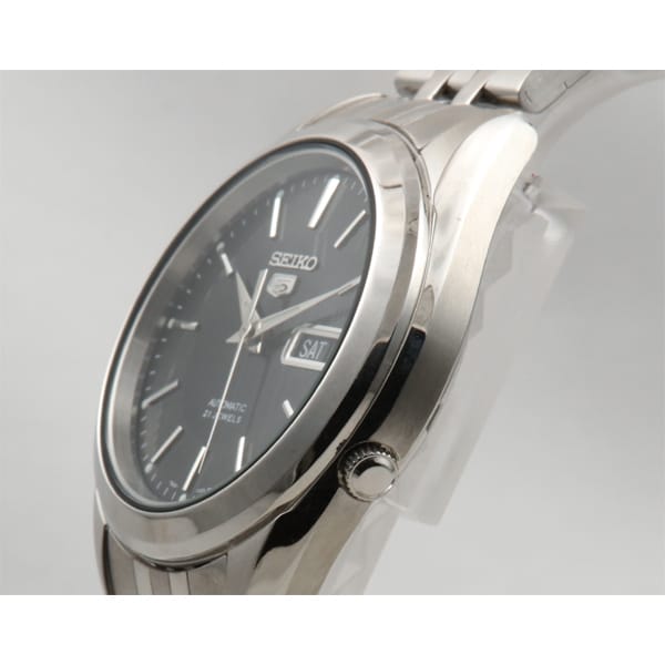 SEIKO SNKL23K1 Watch - Men's 5 Automatic Movement Black Dial Stainless Steel Bracelet Watch Water Resistant Classic Design (I
