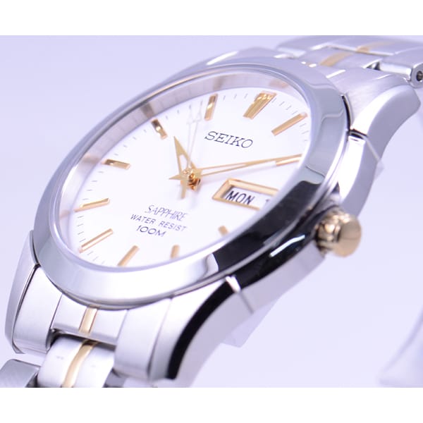 SEIKO SGG719P1 Watch - Men's Q Combi Bracelet Water Resistant 10 ATM Scratch Resistant Glass Elegant Design Watch (Image 2)