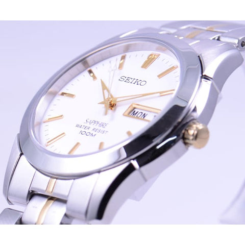 SEIKO SGG719P1 Watch - Men's Q Combi Bracelet Water Resistant 10 ATM Scratch Resistant Glass Elegant Design Watch (Image 2)