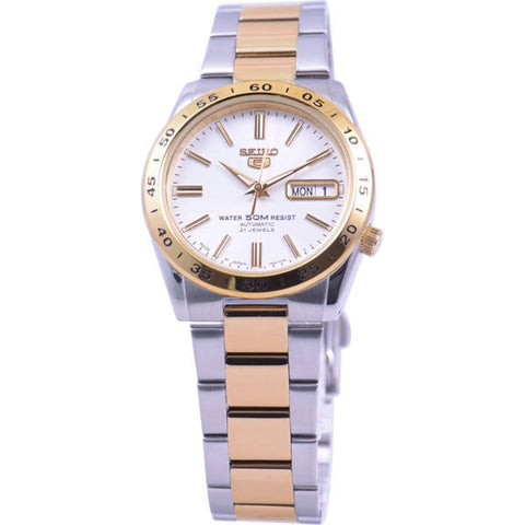 SEIKO SNKE04J1 Watch - Men's 5 Combi Bracelet Water Resistant Automatic Movement Watch with Date Function