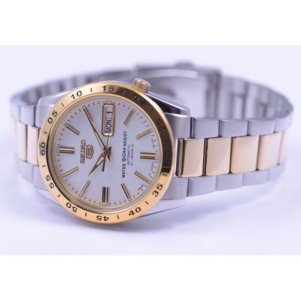 SEIKO SNKE04J1 Watch - Men's 5 Combi Bracelet Water Resistant Automatic Movement Watch with Date Function (Image 3)