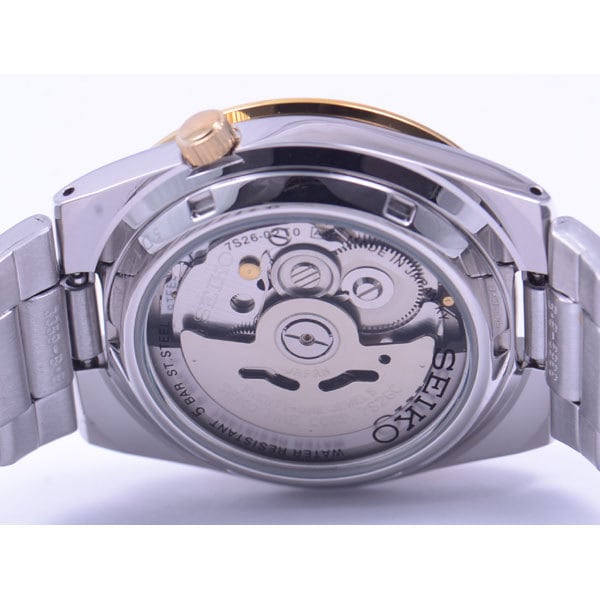 SEIKO SNKE04J1 Watch - Men's 5 Combi Bracelet Water Resistant Automatic Movement Watch with Date Function (Image 4)